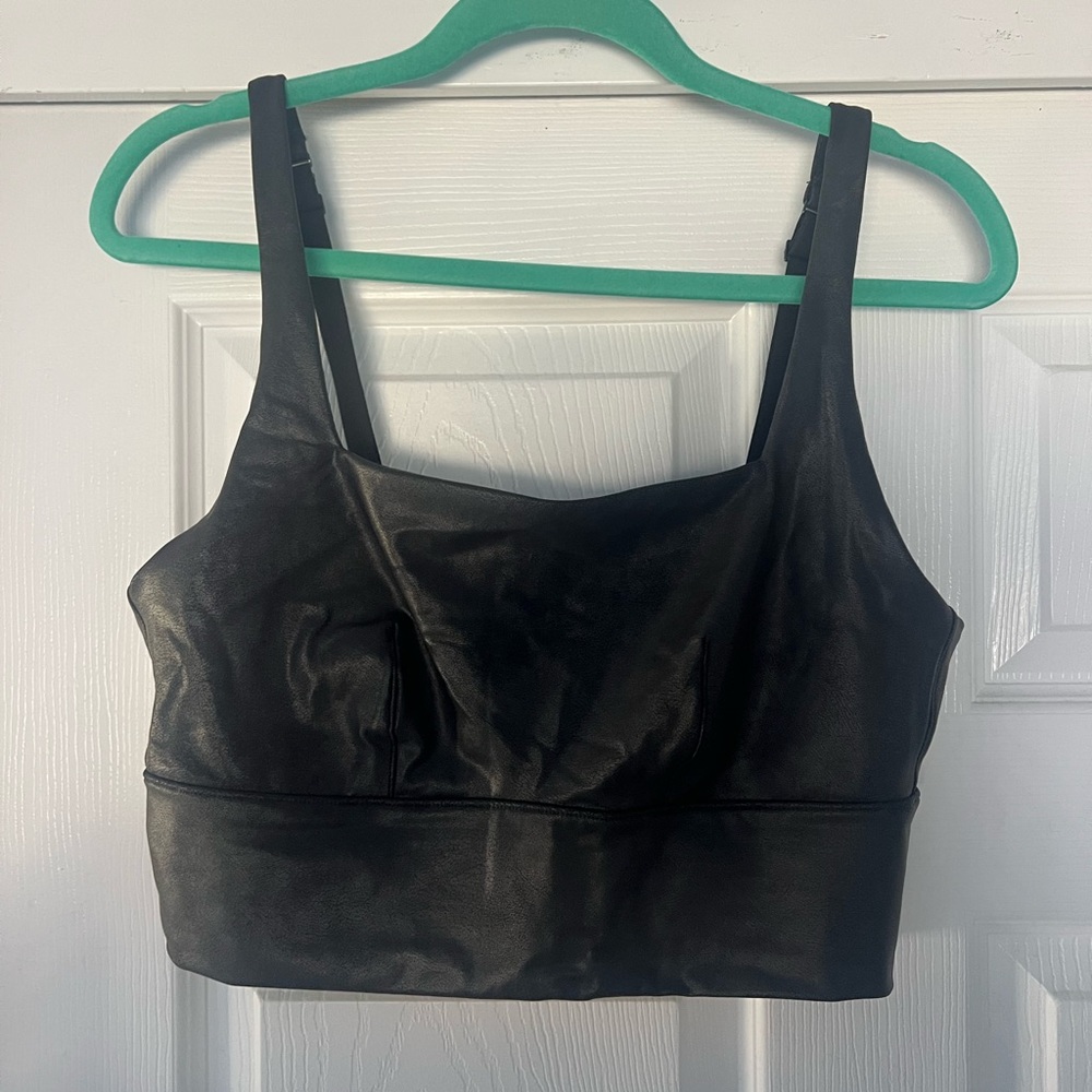 Spanx Faux Leather longline bra